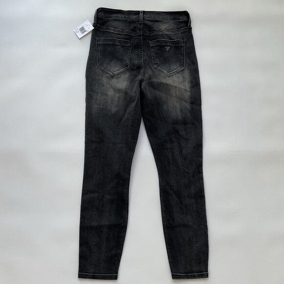 Guess Women’s High Rise Skinny Jeans Cropped Leg W/Blue Tuxedo Striped Size 28 - Picture 7 of 11